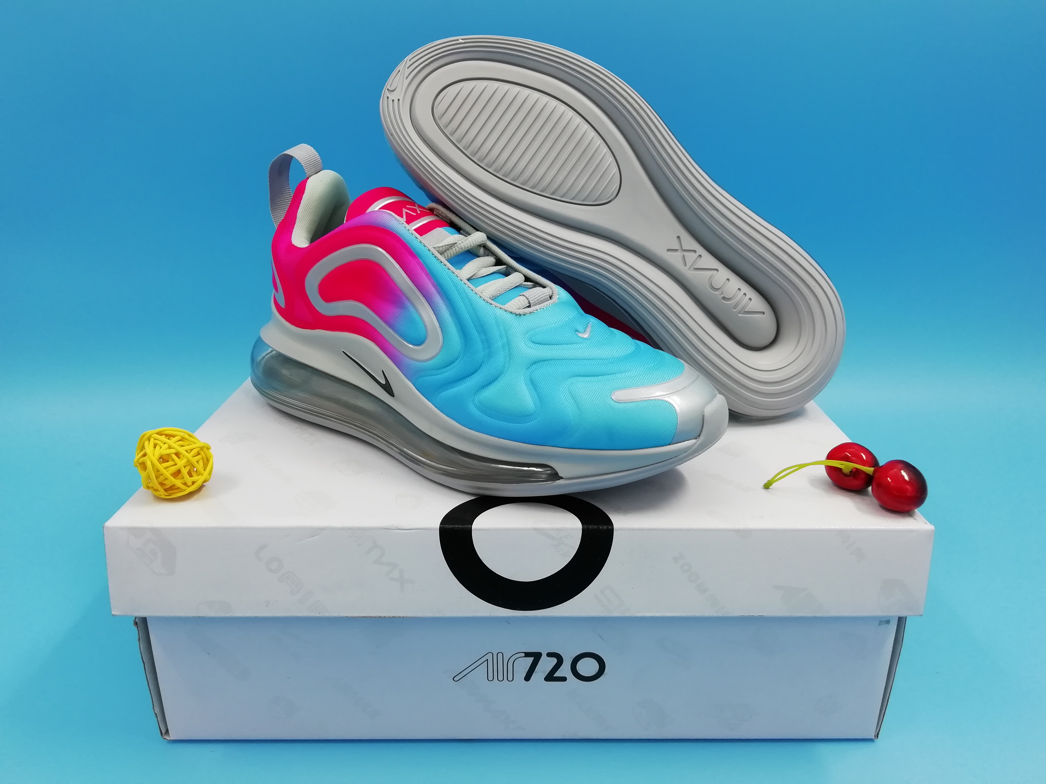 Nike Air Max 720 Differentiation Blue Red Silver Shoes - Click Image to Close